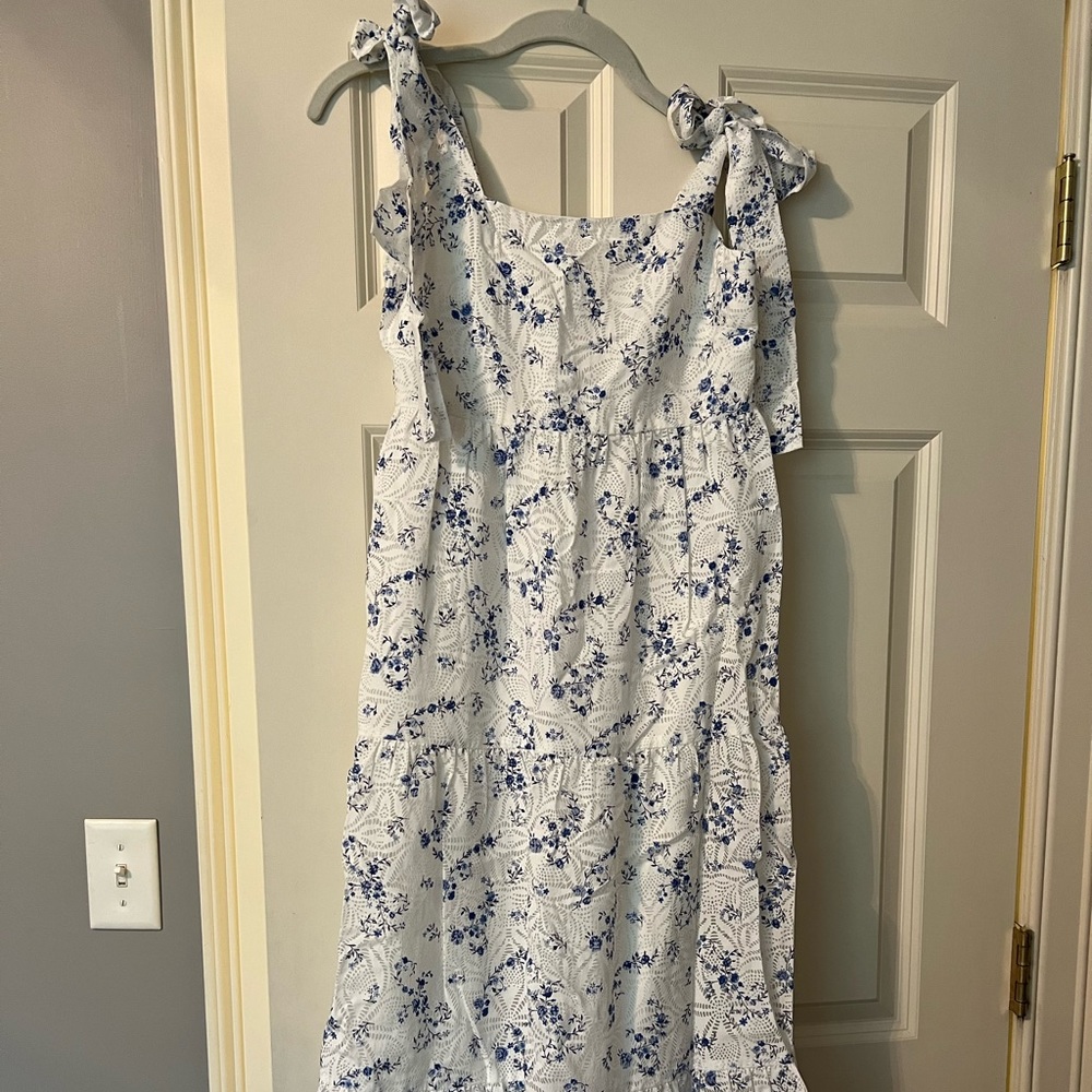 Shoshanna Blue White Floral Dress